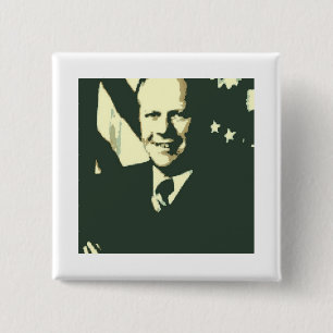Bóton Quadrado 5.08cm Gerald Ford