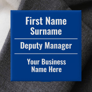 Bóton Quadrado 5.08cm Gerenciador de armazenamento ou trabalhador de Com