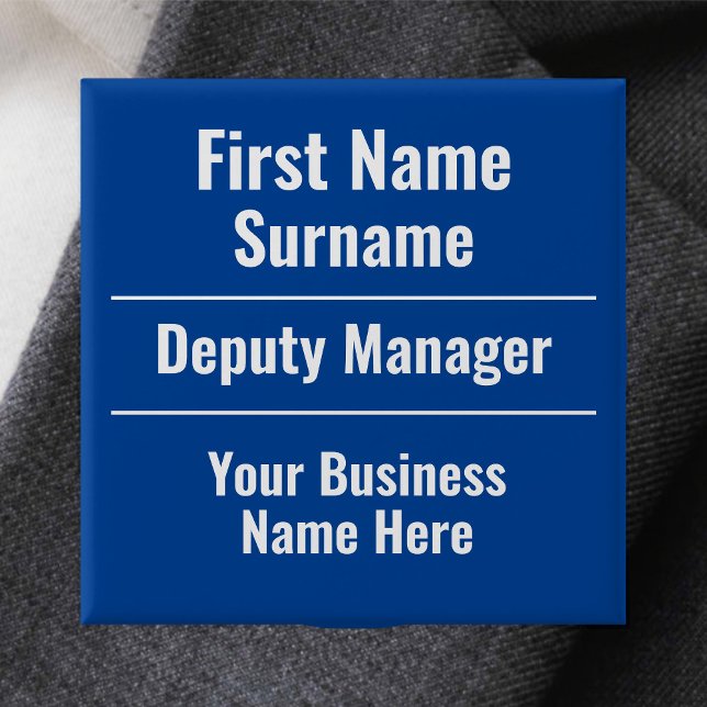 Bóton Quadrado 5.08cm Gerenciador de armazenamento ou trabalhador de Com (Criador carregado)