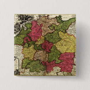 Bóton Quadrado 5.08cm GermanyPanoramic MapGermany