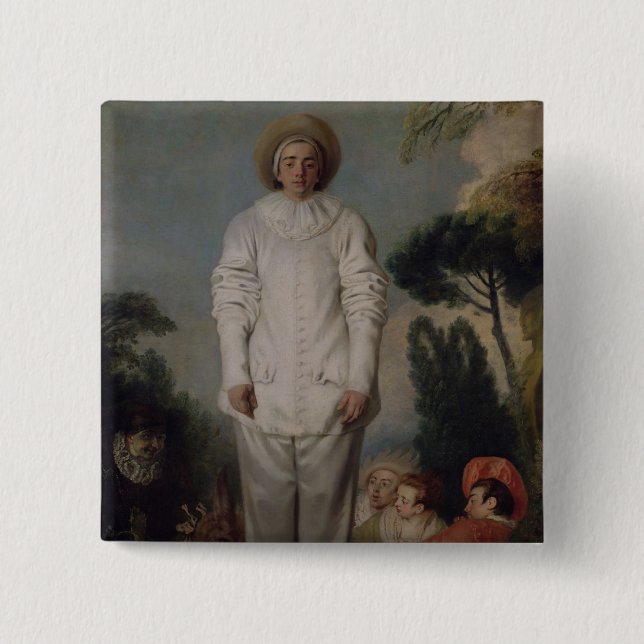 Bóton Quadrado 5.08cm Gilles, c.1718-19 (Frente)