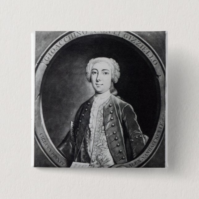 Bóton Quadrado 5.08cm Gioacchino Conti, "Gizziello", (Frente)