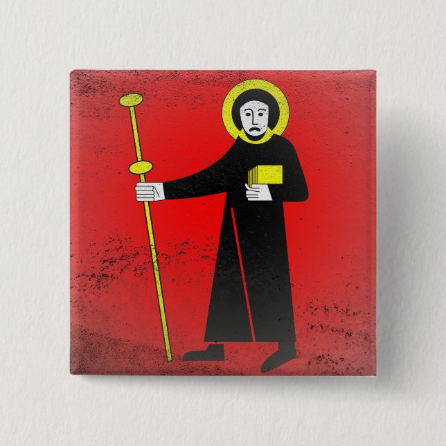 Bóton Quadrado 5.08cm Glarus (Frente)