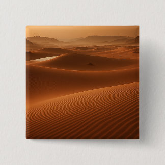 Bóton Quadrado 5.08cm Golden Serenity – Desert Landscape at Sunset