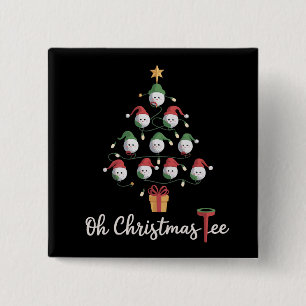 Bóton Quadrado 5.08cm Golfe Golfista Divertido Golfe Oh Natal Tee