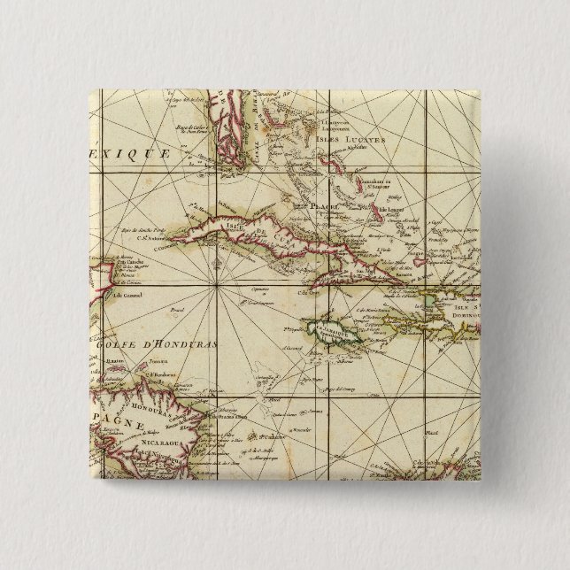 Bóton Quadrado 5.08cm Golfo do México (Frente)