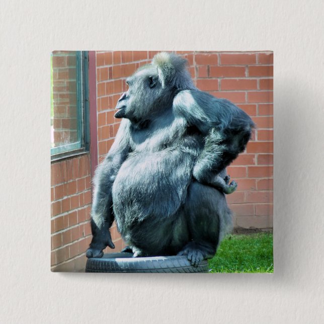 BÓTON QUADRADO 5.08CM GORILLAS (Frente)