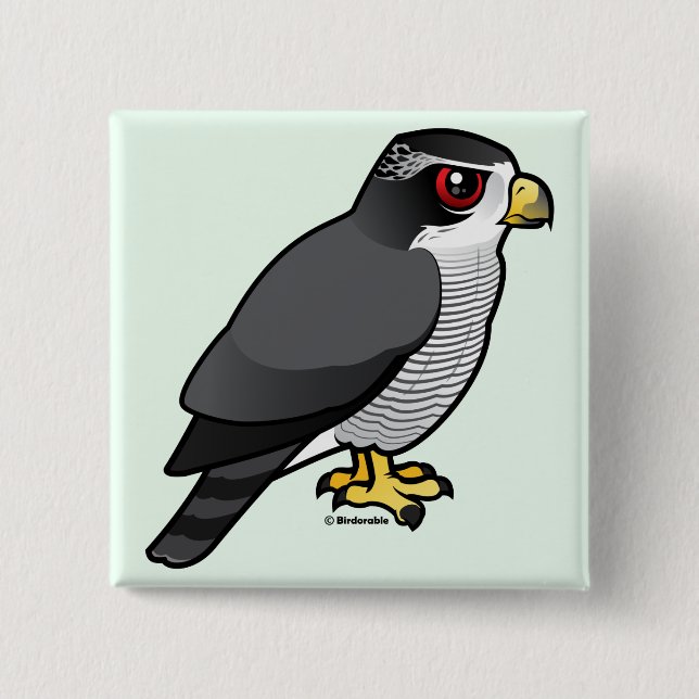 Bóton Quadrado 5.08cm Goshawk do norte (Frente)