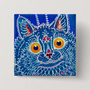 Bóton Quadrado 5.08cm Gótico Azul