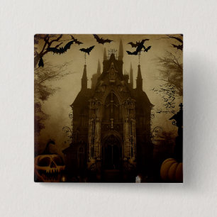 Bóton Quadrado 5.08cm Gótico/Halloween/queda/abóbora