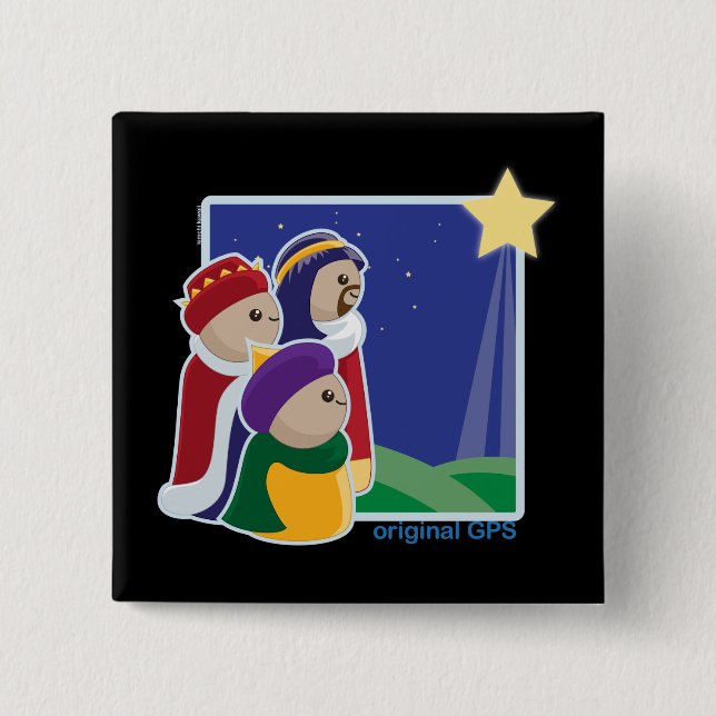 Bóton Quadrado 5.08cm GPS original (Frente)