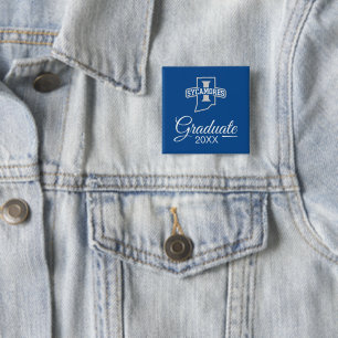 Bóton Quadrado 5.08cm Graduação na Indiana State University