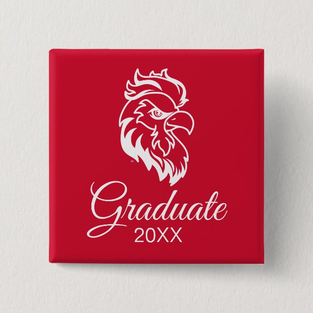 Bóton Quadrado 5.08cm Graduação na Universidade Estadual de Jacksonville (Frente)