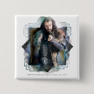 Bóton Quadrado 5.08cm Gráfico de Caracteres THORIN OAKENSHIELD™