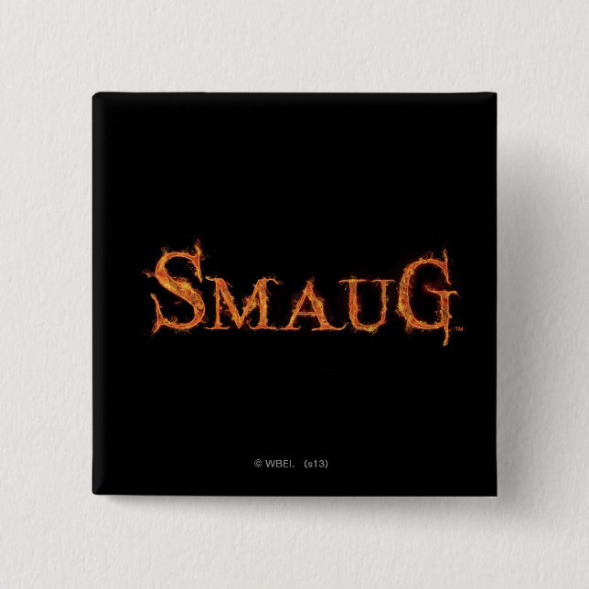 Bóton Quadrado 5.08cm Gráfico de nomes SMAUG™ (Frente)