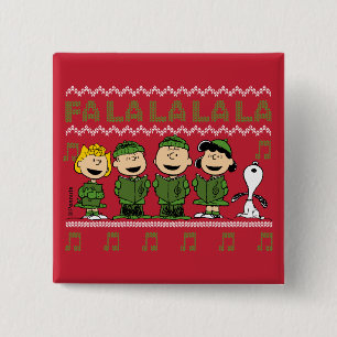 Bóton Quadrado 5.08cm Gráfico do Sweater de Natal