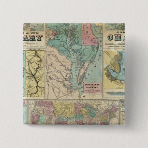 Bóton Quadrado 5.08cm Gráficos Militares da Campanha HH Lloyd