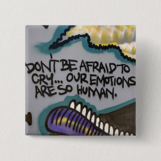 Bóton Quadrado 5.08cm Grafite de Emoções Humanas