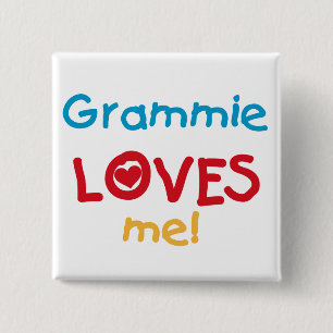 Bóton Quadrado 5.08cm Grammie ama-me t-shirt e presentes