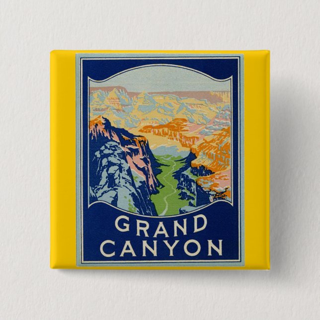 Bóton Quadrado 5.08cm Grand Canyon (Frente)