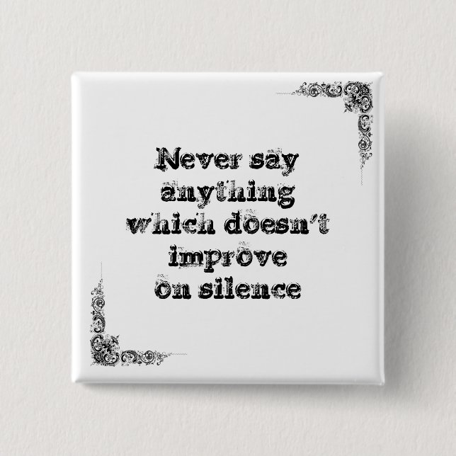 Bóton Quadrado 5.08cm Grande frase simples legal de tao da filosofia da (Frente)