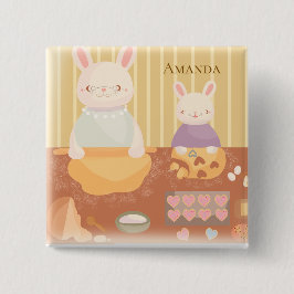 Bóton Quadrado 5.08cm Grandma Baking Cookies