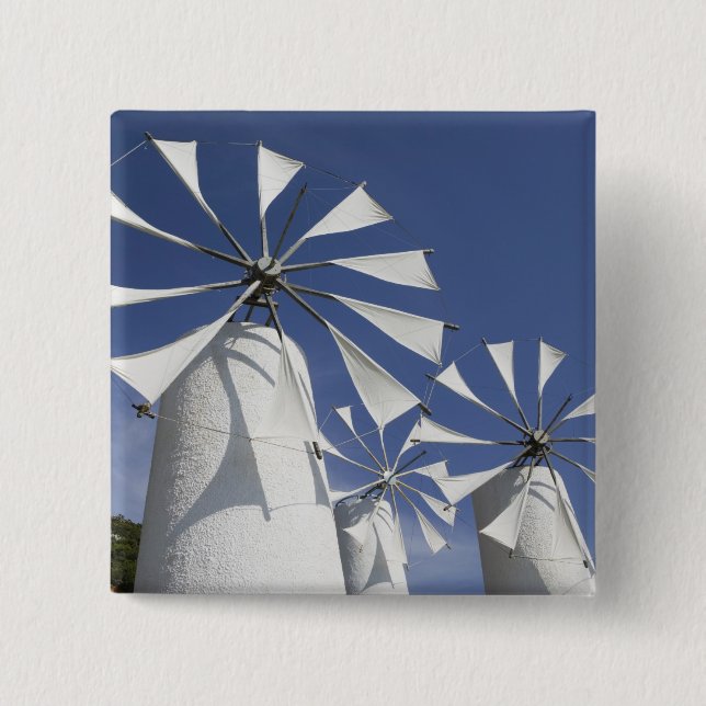 Bóton Quadrado 5.08cm GRÉCIA, CRETE, Província de Iraklio, Ano Kera: 2 (Frente)