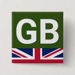 Bóton Quadrado 5.08cm Green da Corrida Britânica