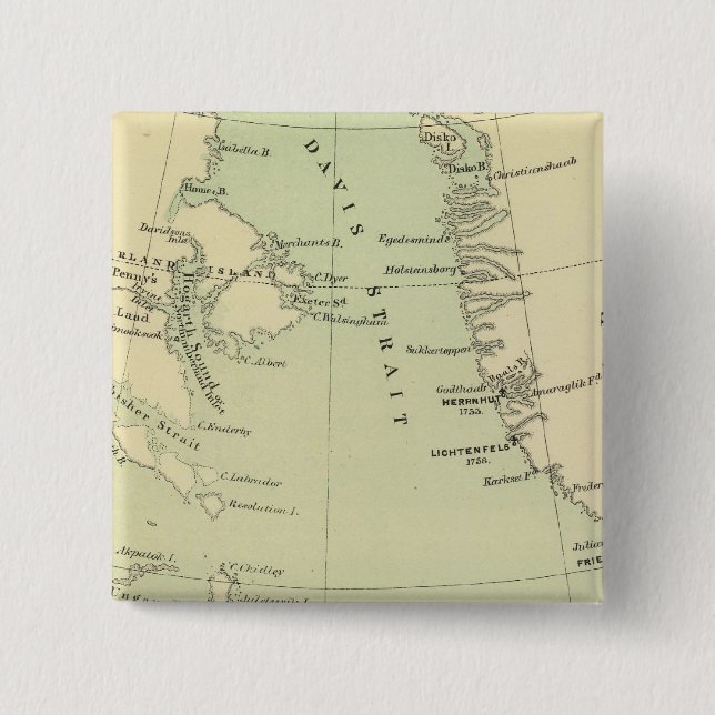 Bóton Quadrado 5.08cm Groenlândia, Labrador (Frente)