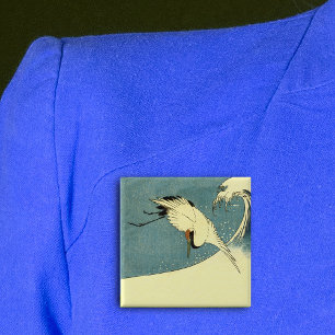 Bóton Quadrado 5.08cm Grua Na Onda Oceânica