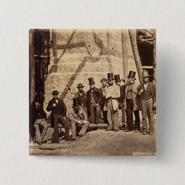 Bóton Quadrado 5.08cm Grupo de contramestres, 1862 (foto) (Frente)