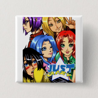 Bóton Quadrado 5.08cm grupo justcrazy