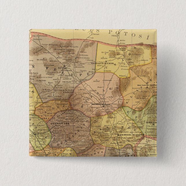 Bóton Quadrado 5.08cm Guanajuato (Frente)