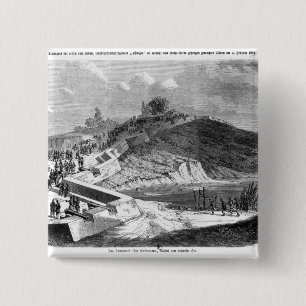 Bóton Quadrado 5.08cm Guerra dos ducados, fortifications dinamarqueses