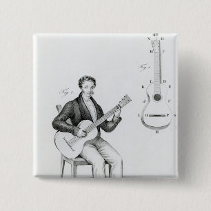 Bóton Quadrado 5.08cm Guitarra