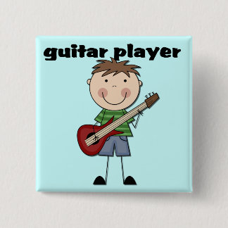 Bóton Quadrado 5.08cm Guitarrista - camiseta e presentes masculinos