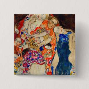 Bóton Quadrado 5.08cm Gustav Klimt - A Noiva (inacabada)