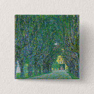 Bóton Quadrado 5.08cm Gustav Klimt - Avenida no Park Schloss Kammer