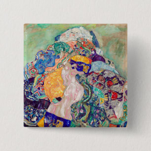 Bóton Quadrado 5.08cm Gustav Klimt - Bebê / Berço