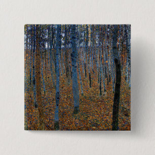 Bóton Quadrado 5.08cm Gustav Klimt - Beech Grove I