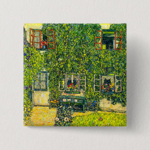 Bóton Quadrado 5.08cm Gustav Klimt Casa de Guardaboschi