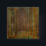 Bóton Quadrado 5.08cm Gustav Klimt - Floresta dos Pinheiros de Tannenwal<br><div class="desc">Floresta Fir / Floresta de Pinheiro Tannenwald - Gustav Klimt,  Petróleo na Canvas,  1902</div>