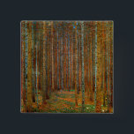 Bóton Quadrado 5.08cm Gustav Klimt - Floresta dos Pinheiros de Tannenwal<br><div class="desc">Floresta Fir / Floresta de Pinheiro Tannenwald - Gustav Klimt,  Petróleo na Canvas,  1902</div>