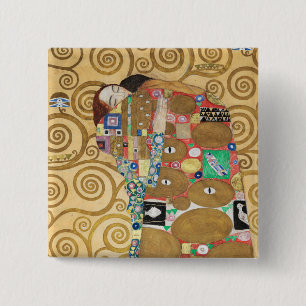 Bóton Quadrado 5.08cm Gustav Klimt - Fulfillment, Stoclet Frieze