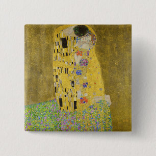 Bóton Quadrado 5.08cm Gustav Klimt - The Biss