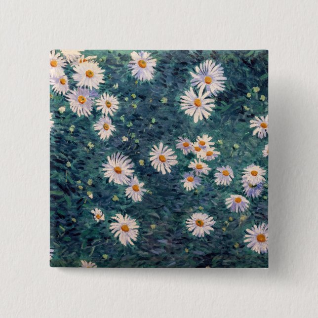 Bóton Quadrado 5.08cm Gustave Caillebotte - Cama de Visitas, Detalhe (Frente)