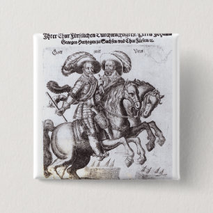 Bóton Quadrado 5.08cm Gustavus Adolphus II e Gustavus Adolphus IV