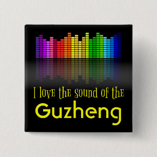 Bóton Quadrado 5.08cm Guzheng, equalizador de som digital Rainbow