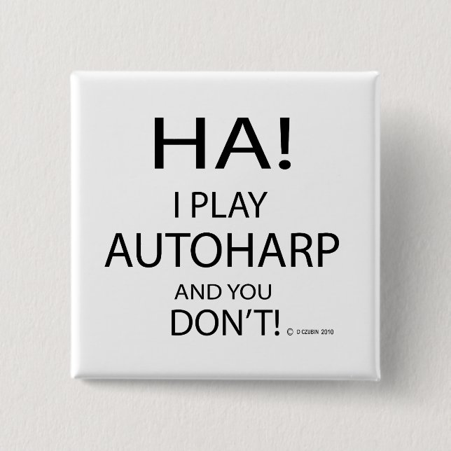 Bóton Quadrado 5.08cm Ha Autoharp (Frente)