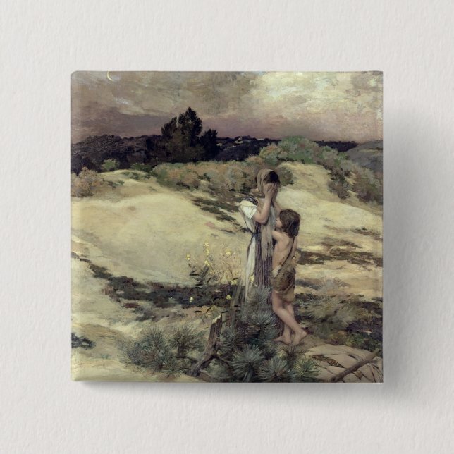 Bóton Quadrado 5.08cm Hagar e Ishmael (Frente)